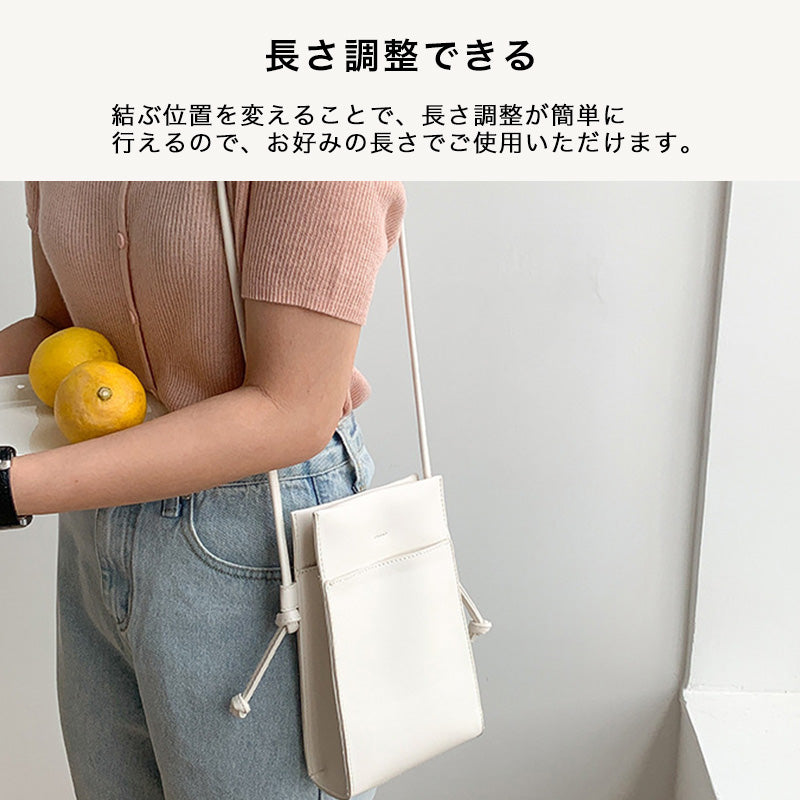 ソフトレザー調スマホショルダーバッグ