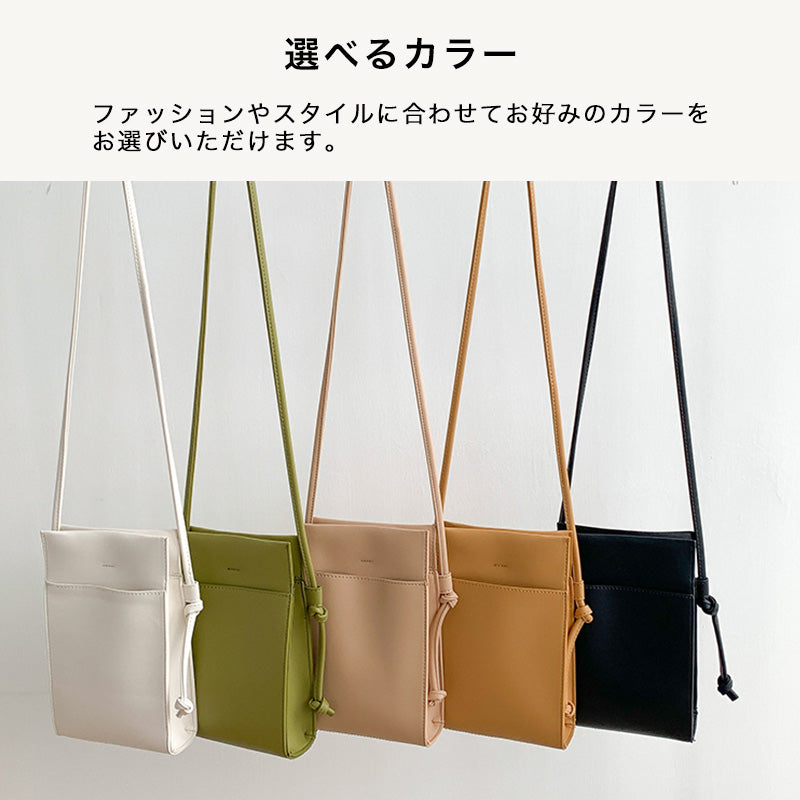 ソフトレザー調スマホショルダーバッグ