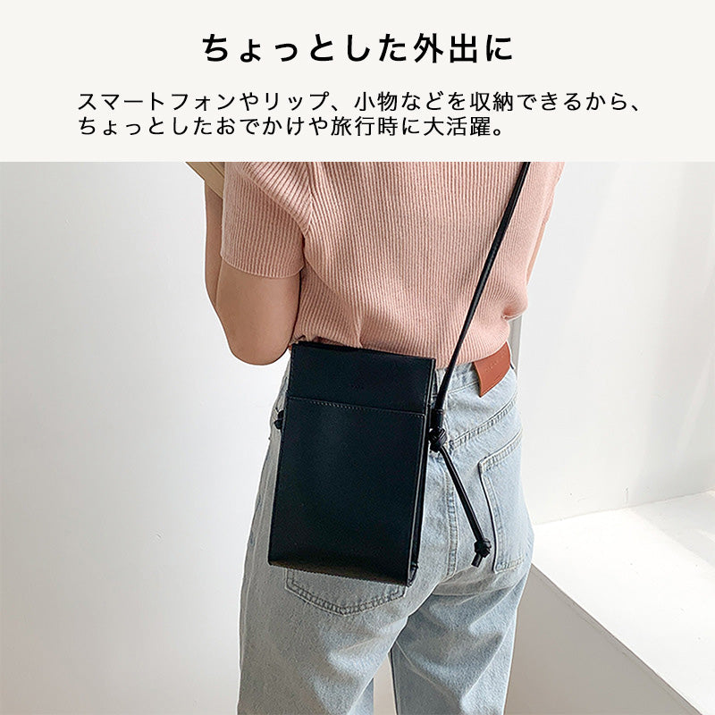 ソフトレザー調スマホショルダーバッグ