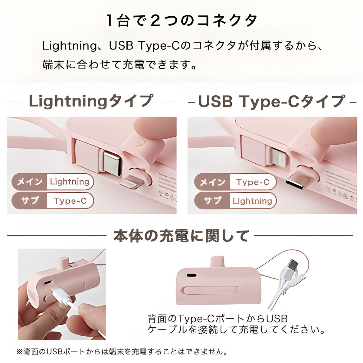 小型モバイルバッテリー 5000mAh